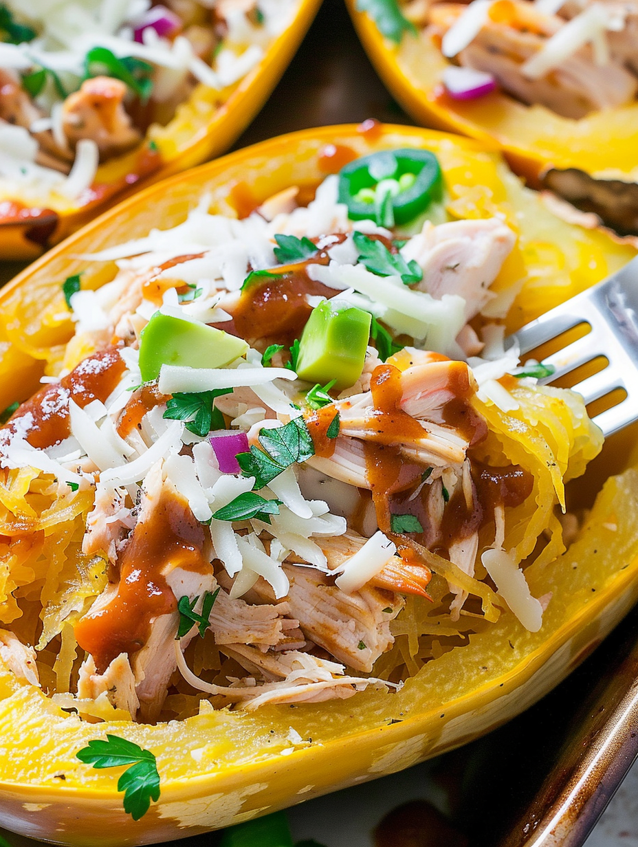 BBQ Chicken Spaghetti Squash