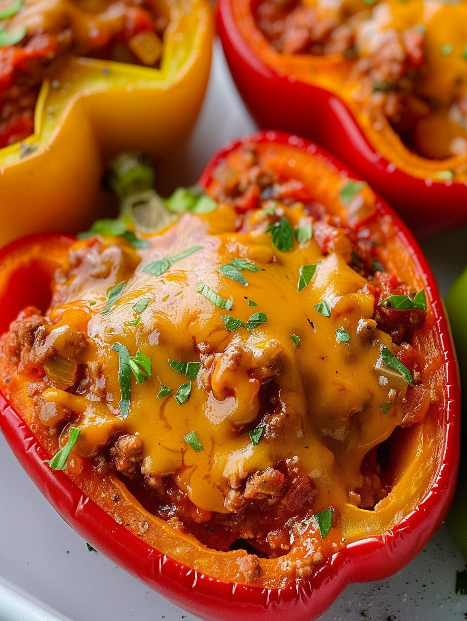 Sloppy Joe Stuffed Peppers