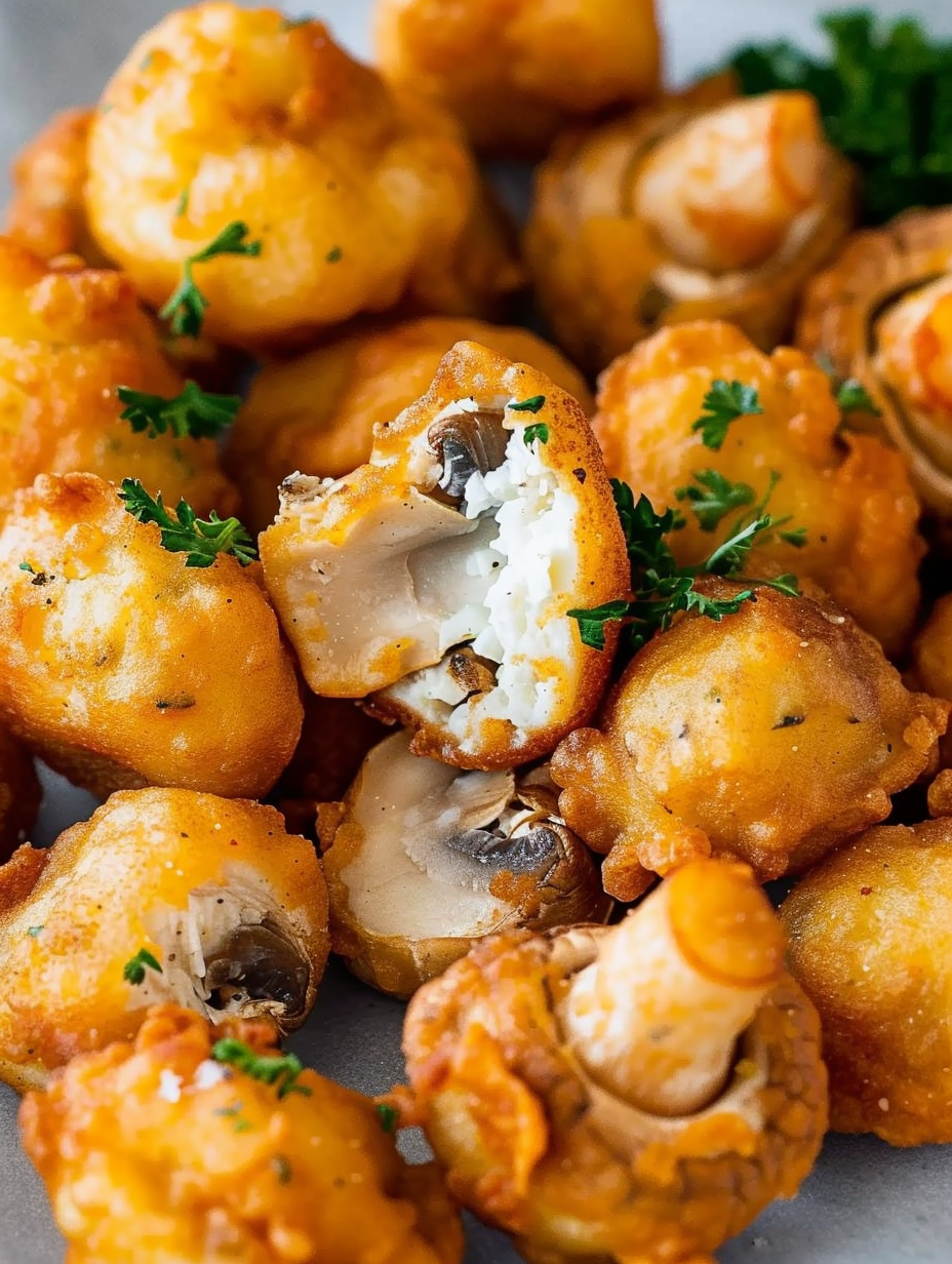 Crispy Beer-Battered Fried Mushrooms