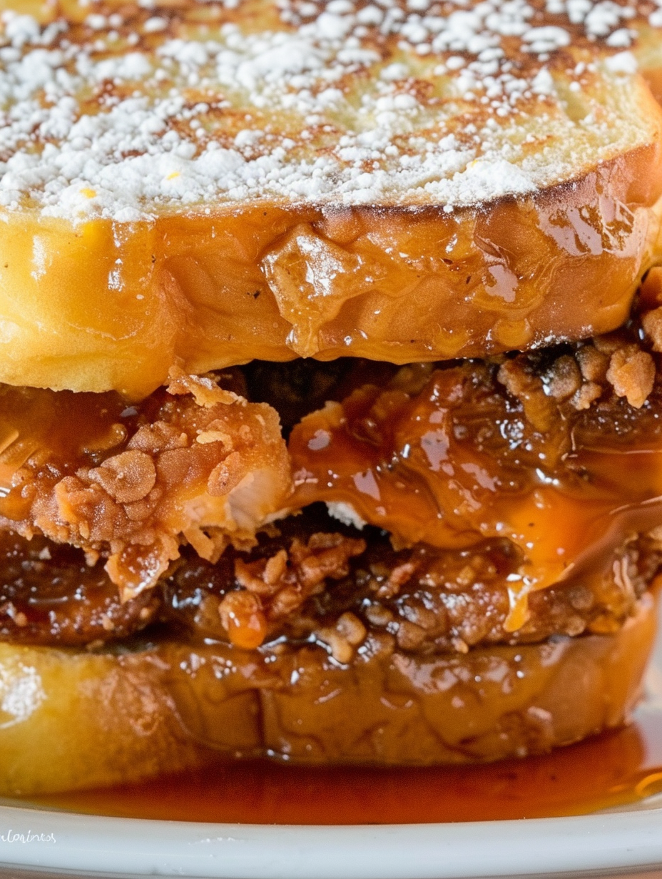 Sweet & Hot French Toast Fried Chicken Sandwich