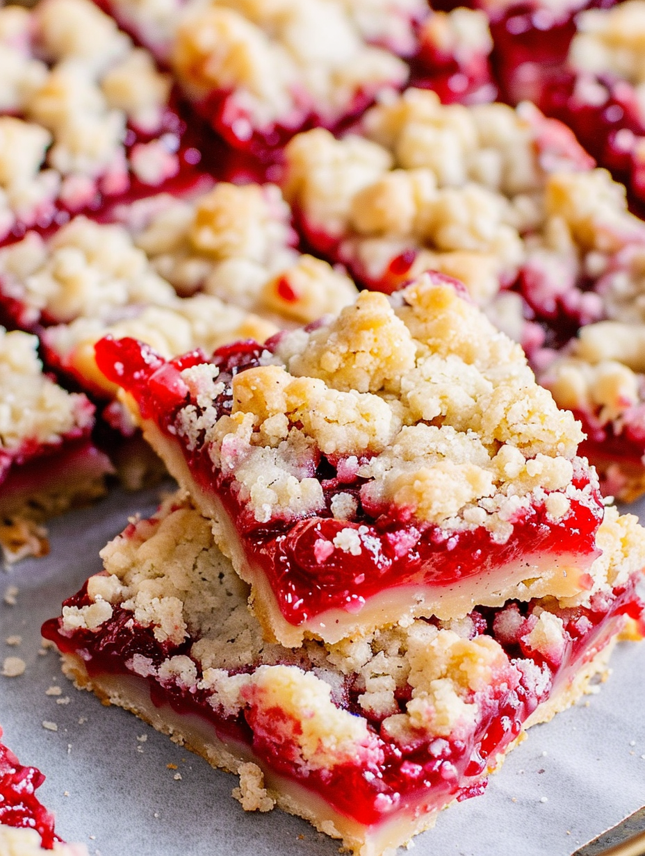 Cherry crumble bars ingredients laid out on counter