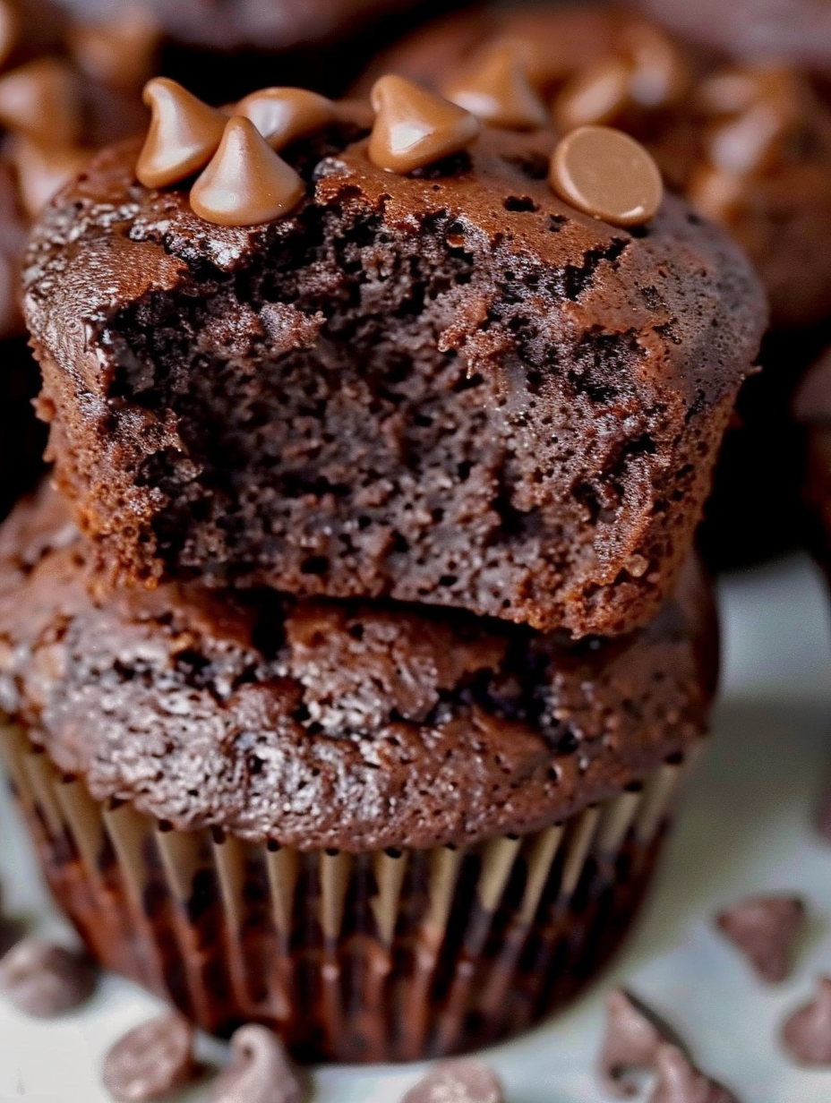 Close-up of muffin crumb and chocolate chips