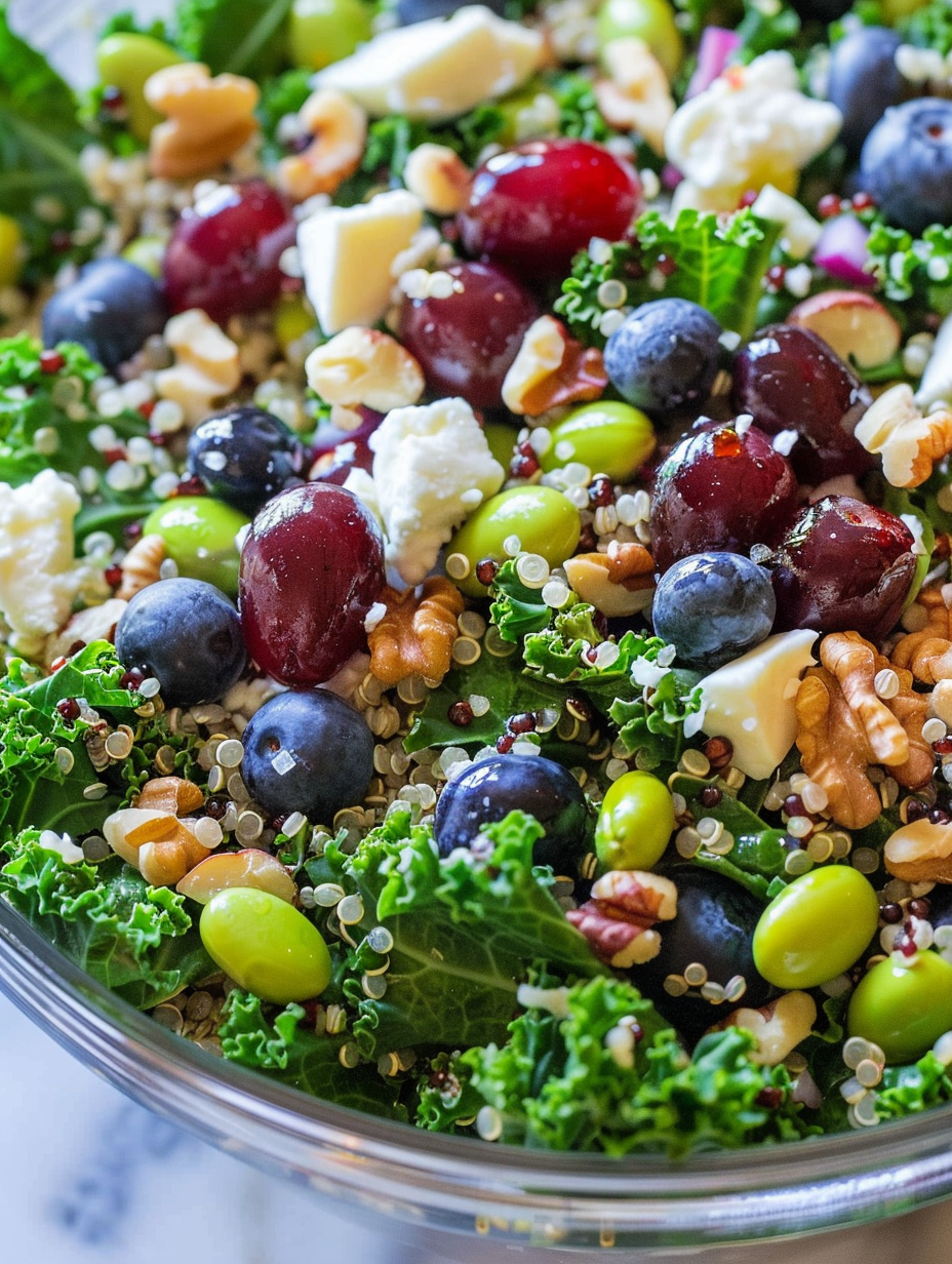 Twelve Superfoods Salad bowl with kale, quinoa and fruit