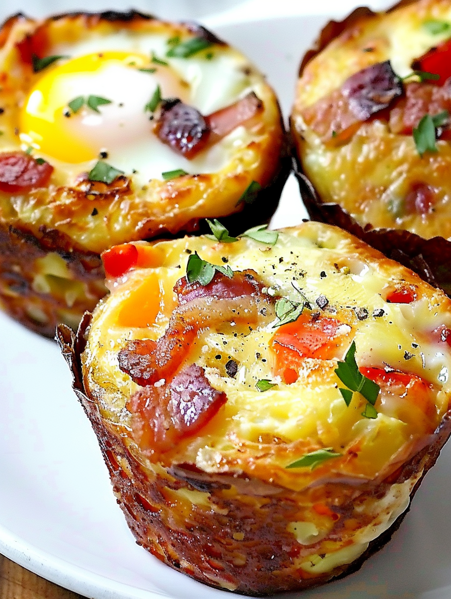 Close-up of muffin interior showing cheese and bacon