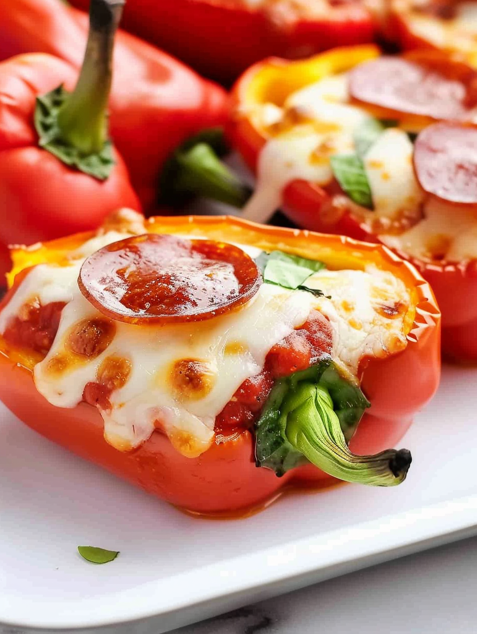 Close up of a mini pepper pizza being held by hand