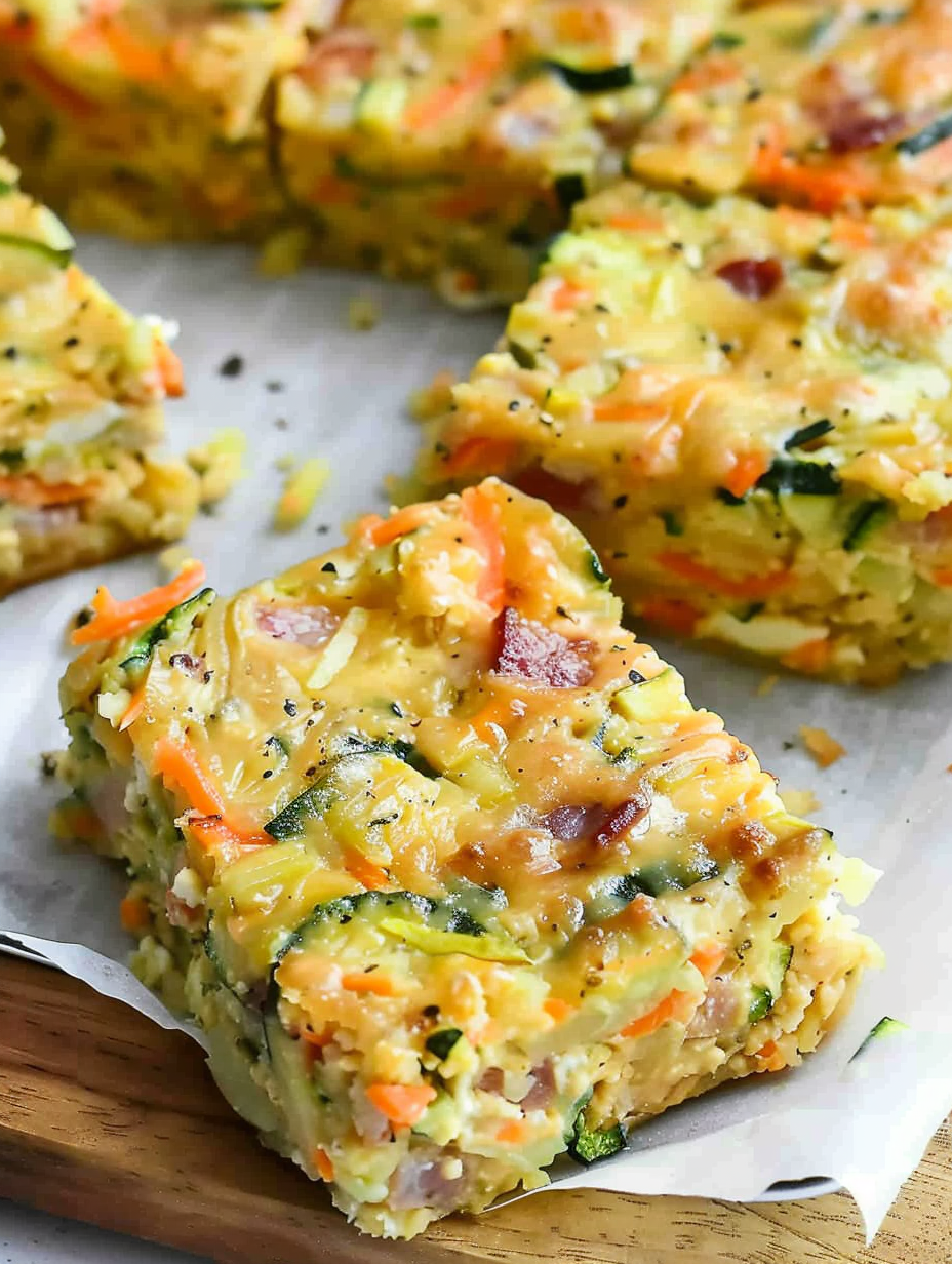 Zucchini slice cooling in baking pan