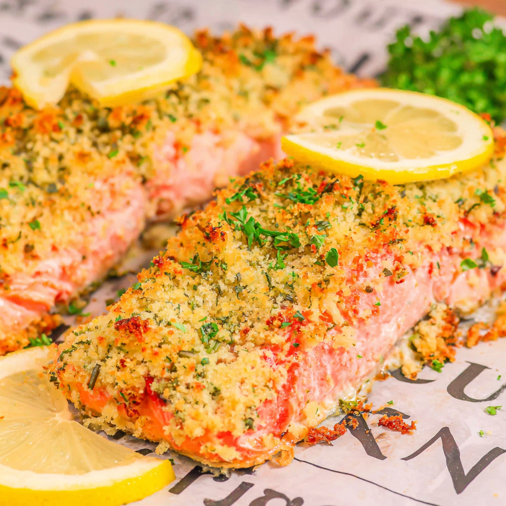 Parmesan Herb Crusted Salmon