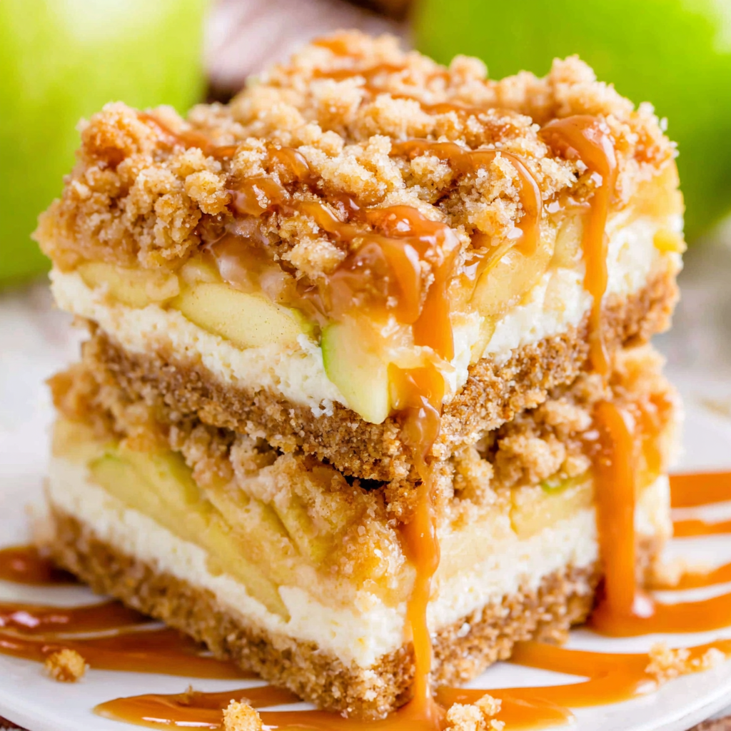 Caramel Apple Cheesecake Bars