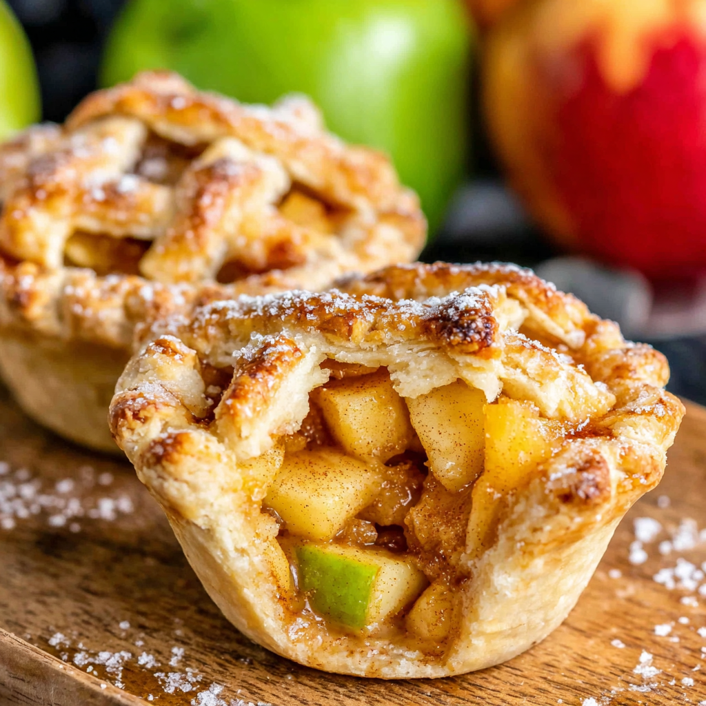 Lattice topped mini pies on cooling rack