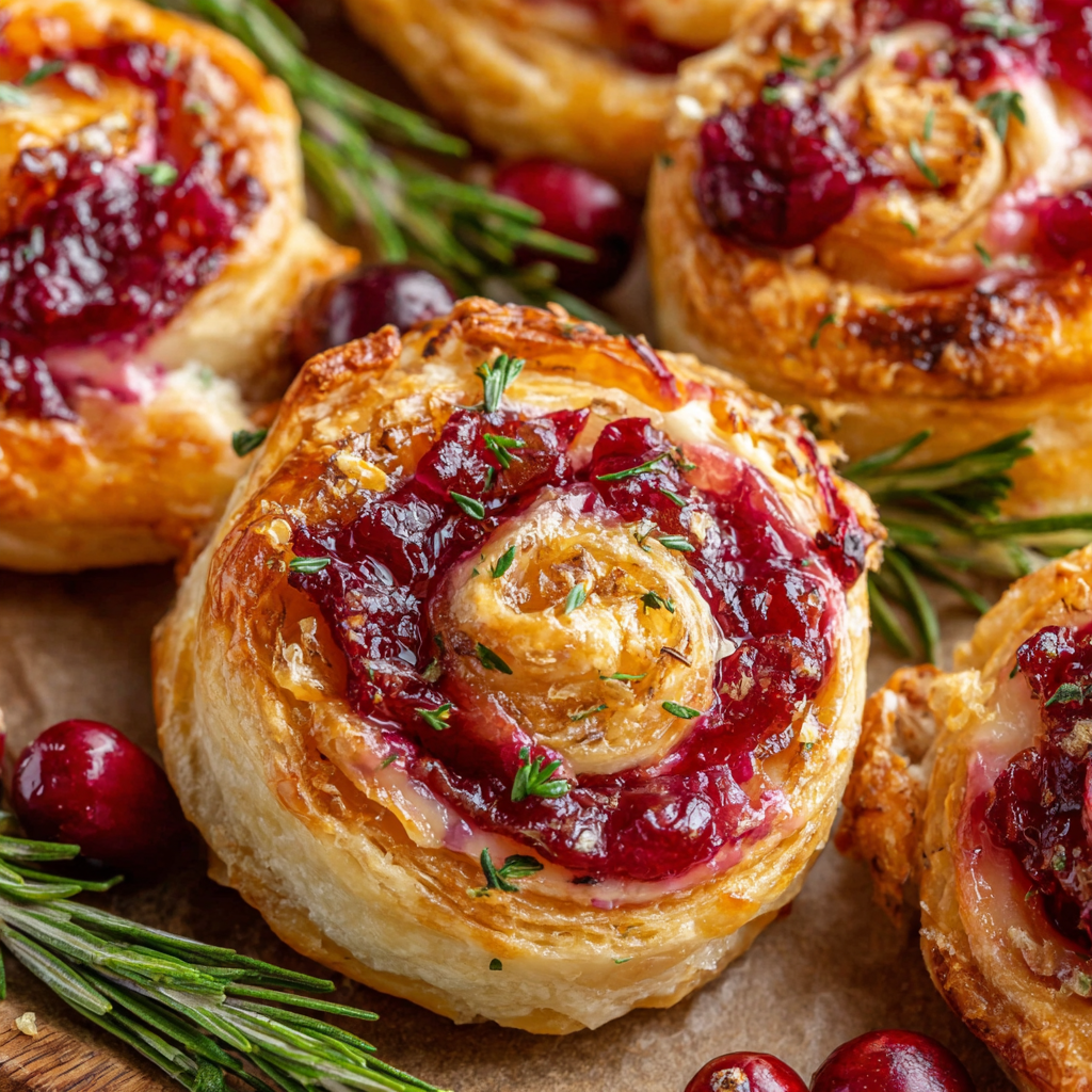 Cranberry Brie Pinwheels