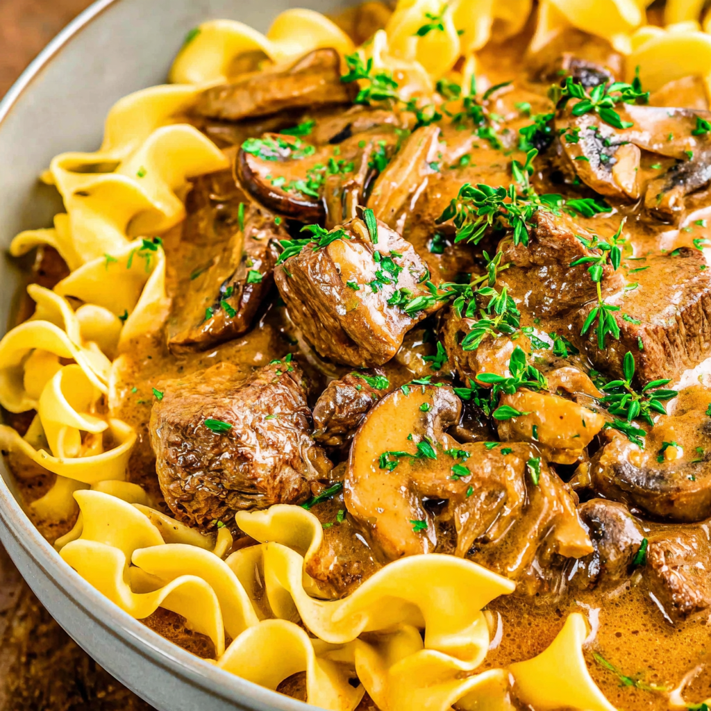 Slow Cooker Beef Stroganoff