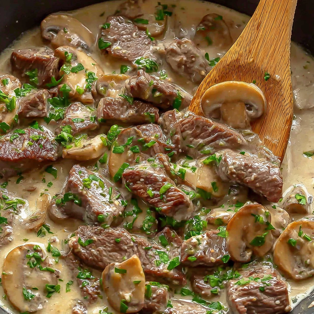 Creamy Authentic Beef Stroganoff