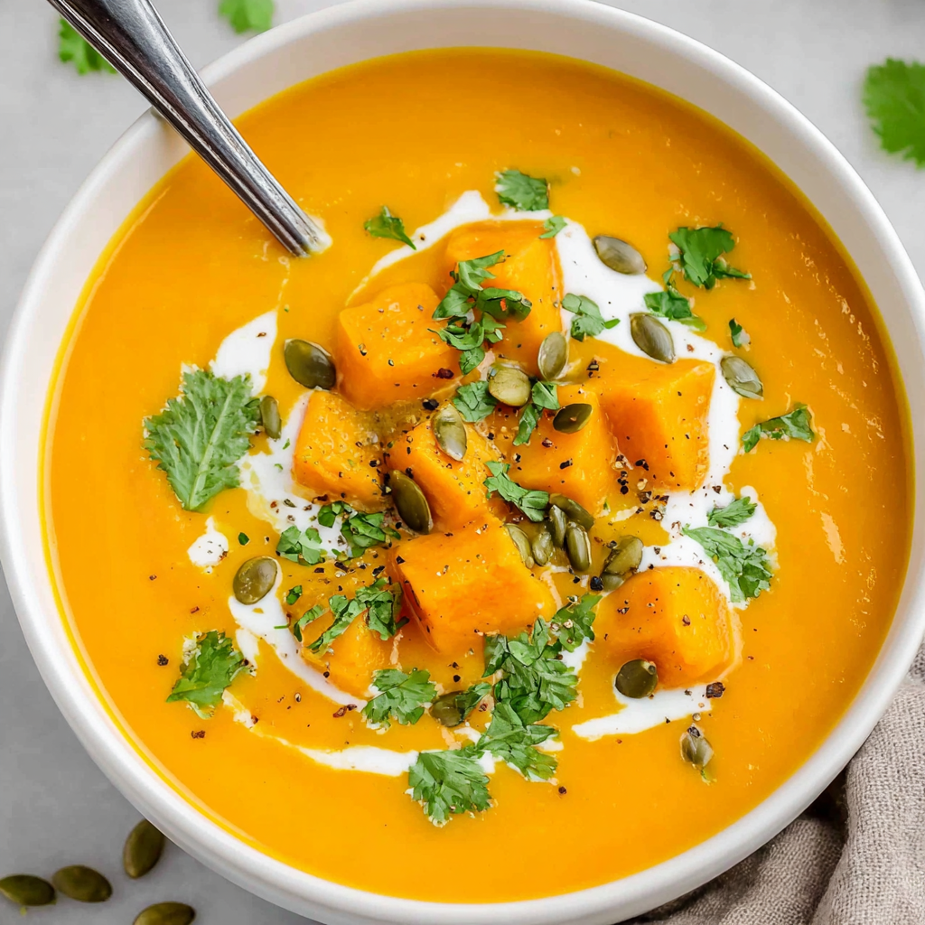 Creamy Sweet Potato Soup (Jamielyn Nye)