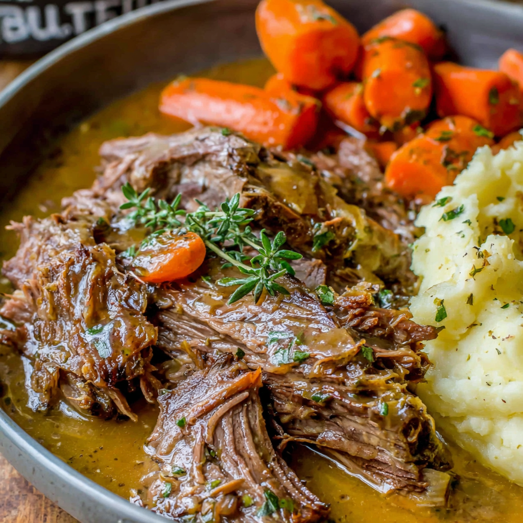 Slow Cooker Pot Roast with Carrots