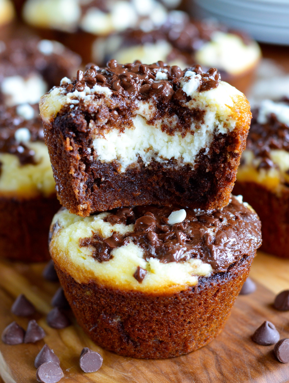 Bowl of chocolate muffin batter with mini chips