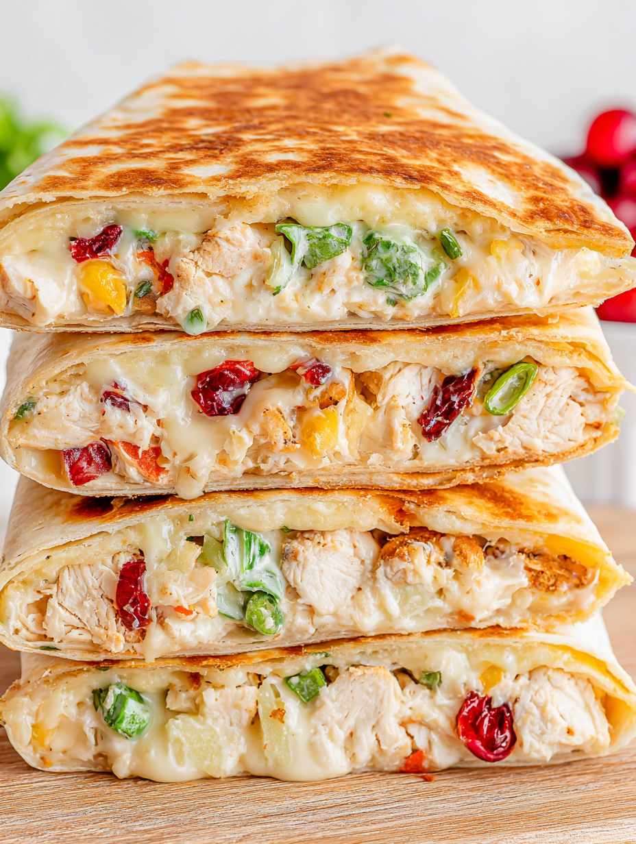 Sliced Crunchwrap Supreme with gravy dip