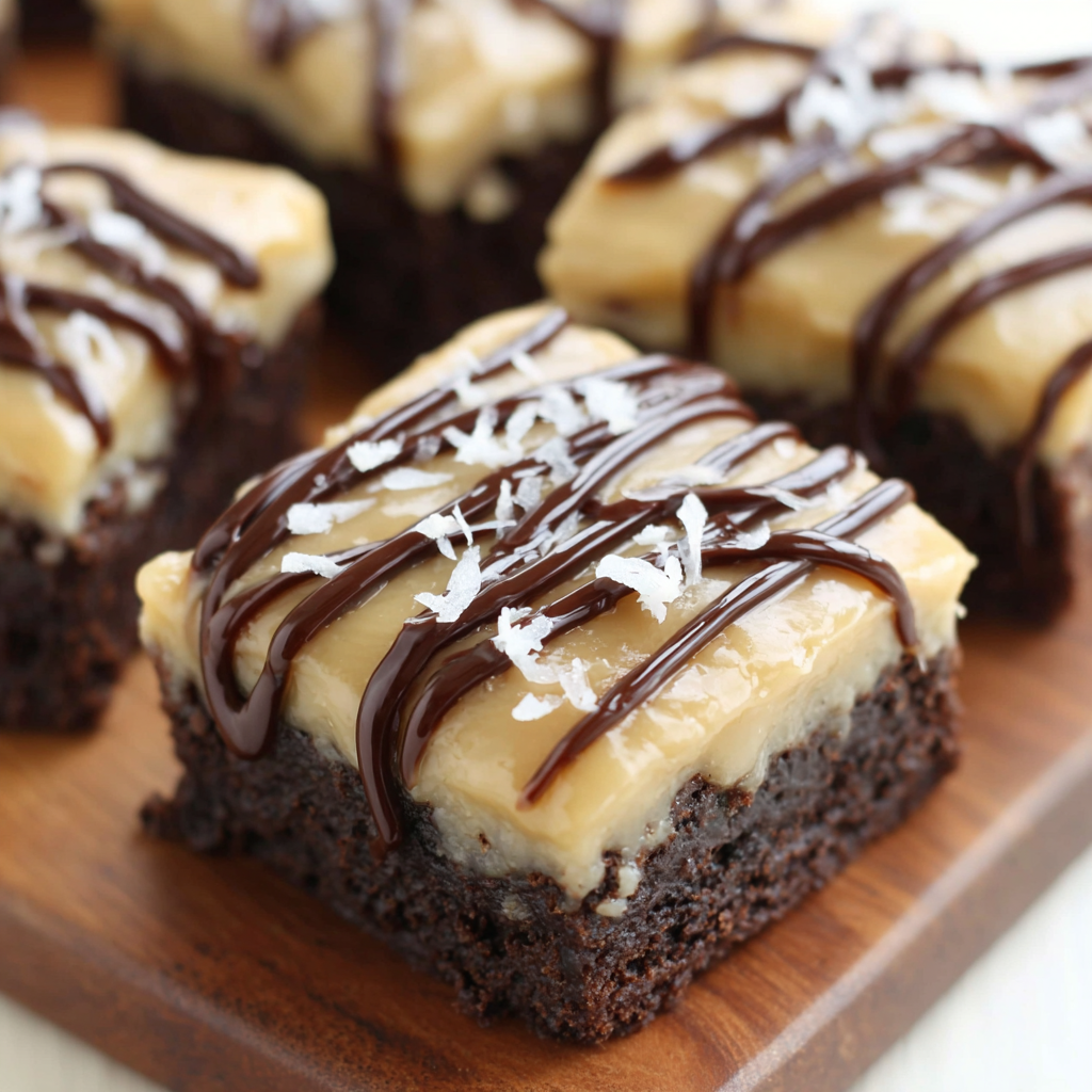 Salted Caramel Coconut Brownies