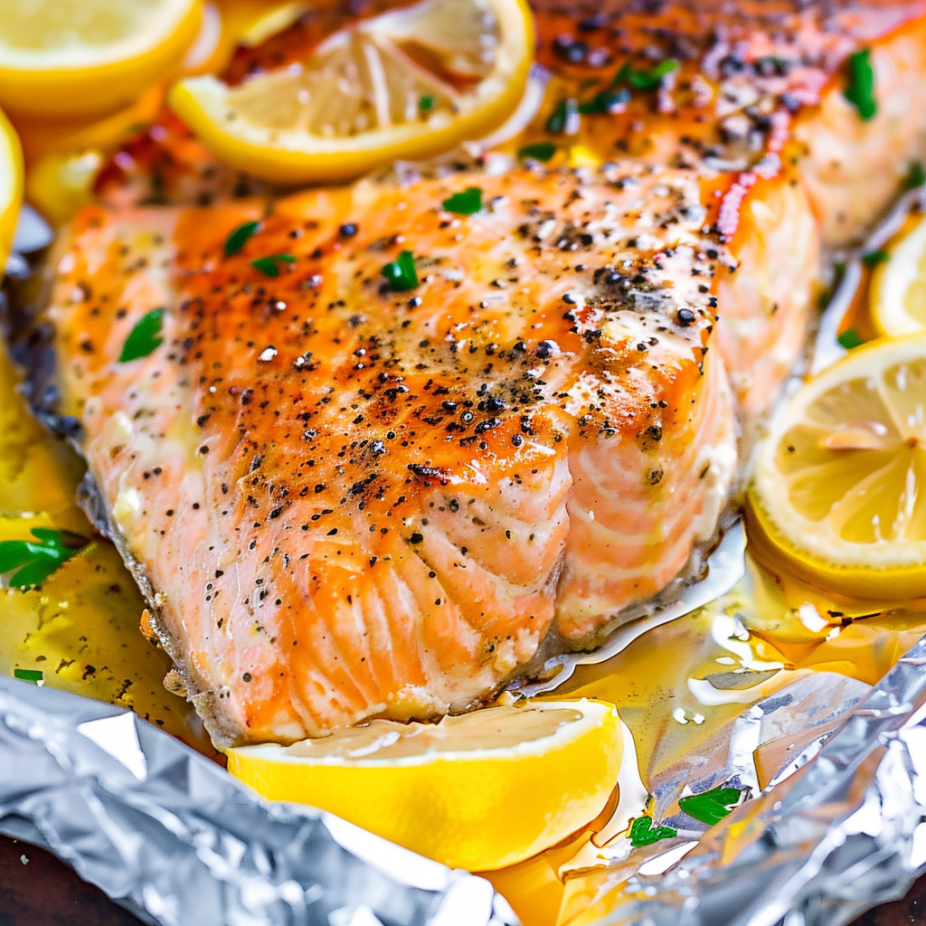 Sheet Pan Lemon Garlic Butter Salmon