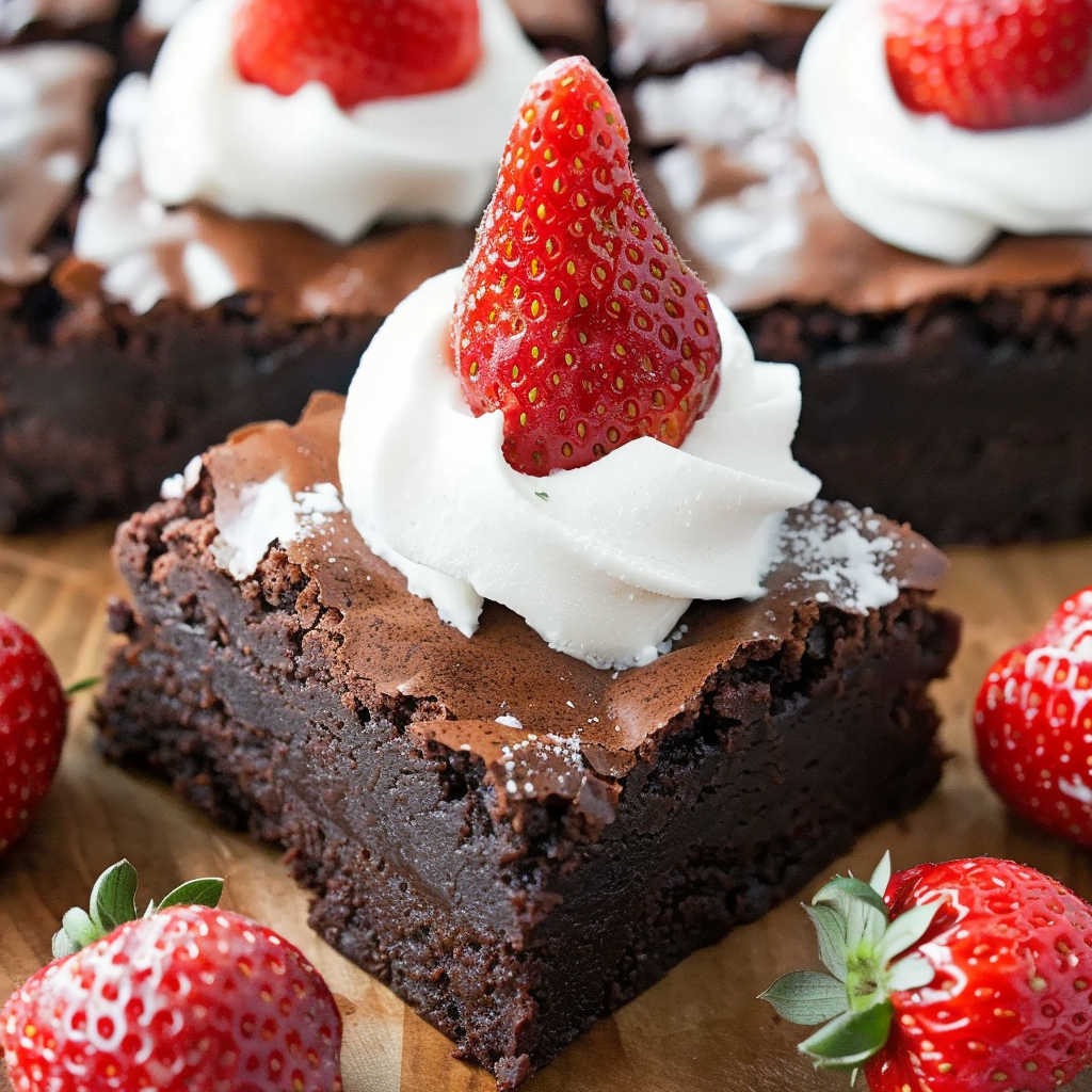 Santa Hat Brownies