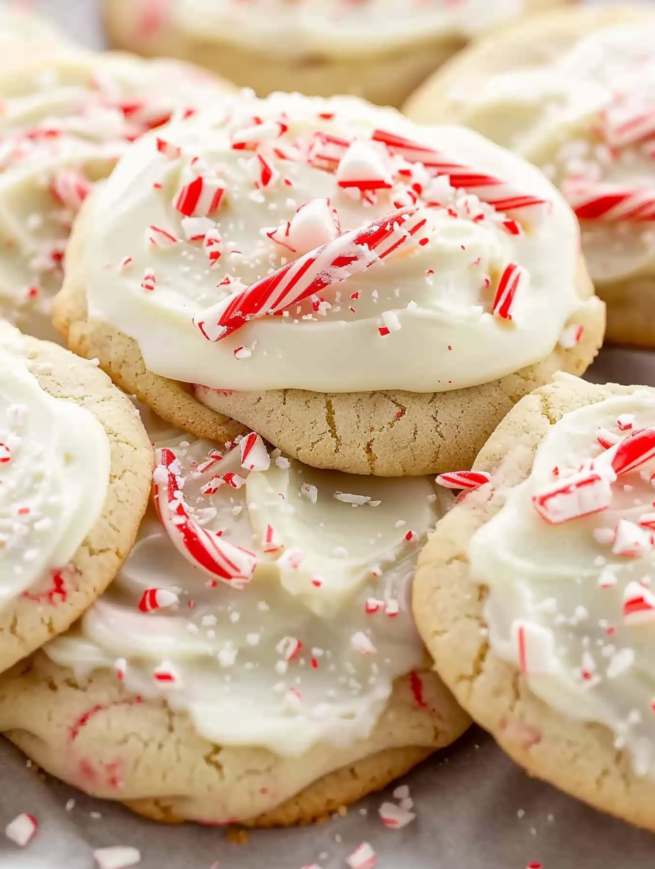 White Chocolate Peppermint Sugar Cookies