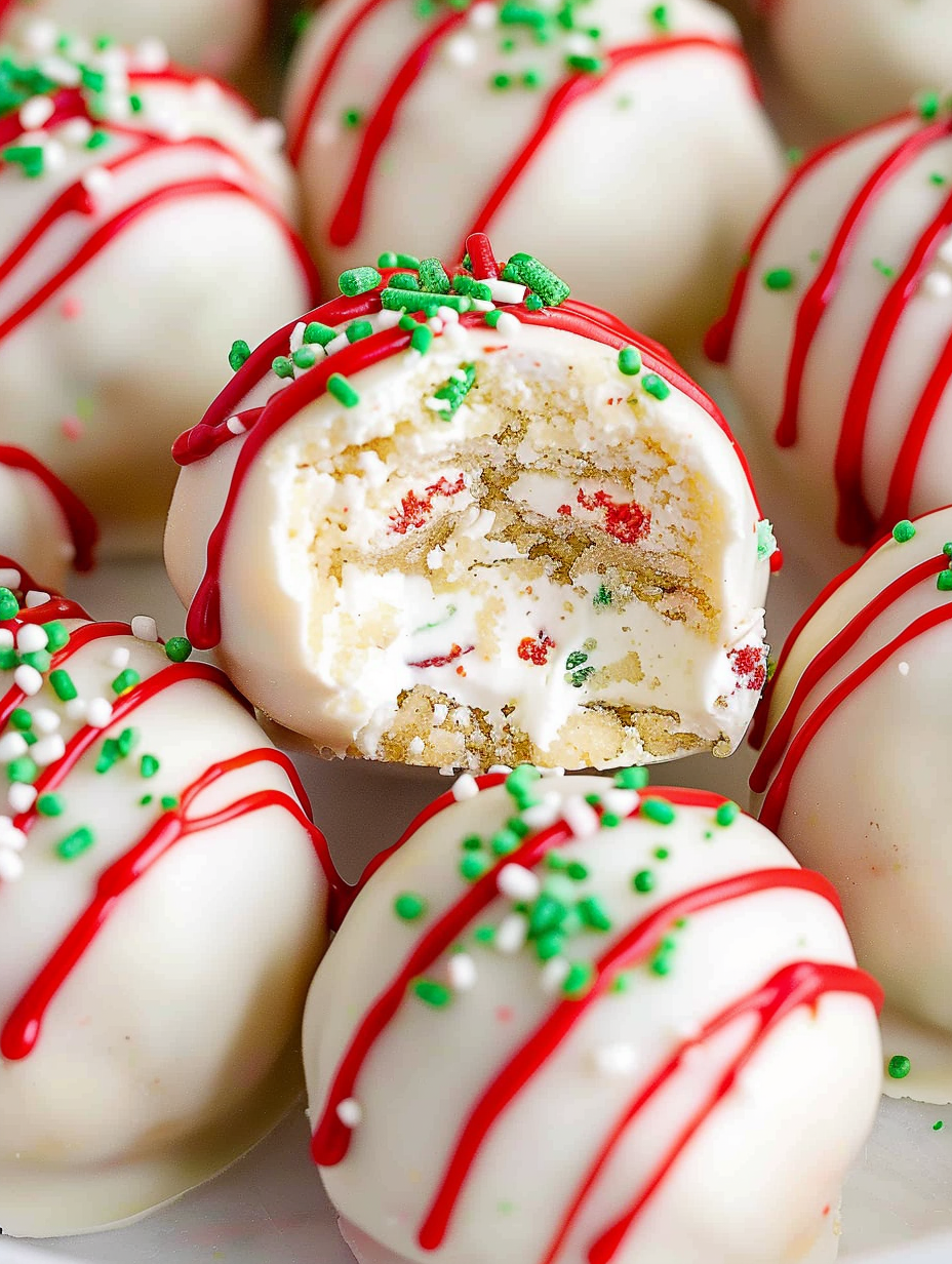 Christmas Tree Cake Truffles