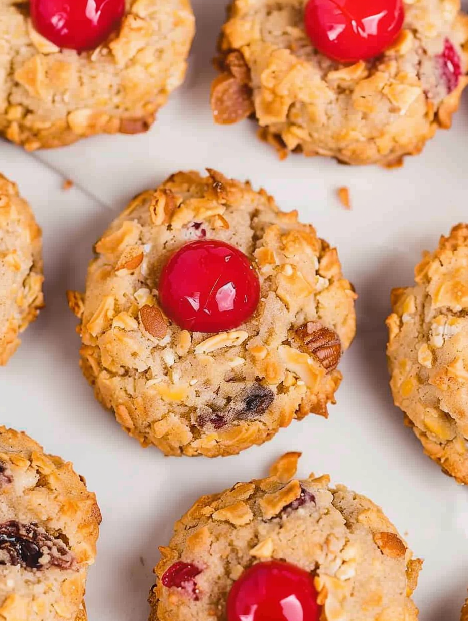 Close-up Cherry Wink Cookie with Cherry