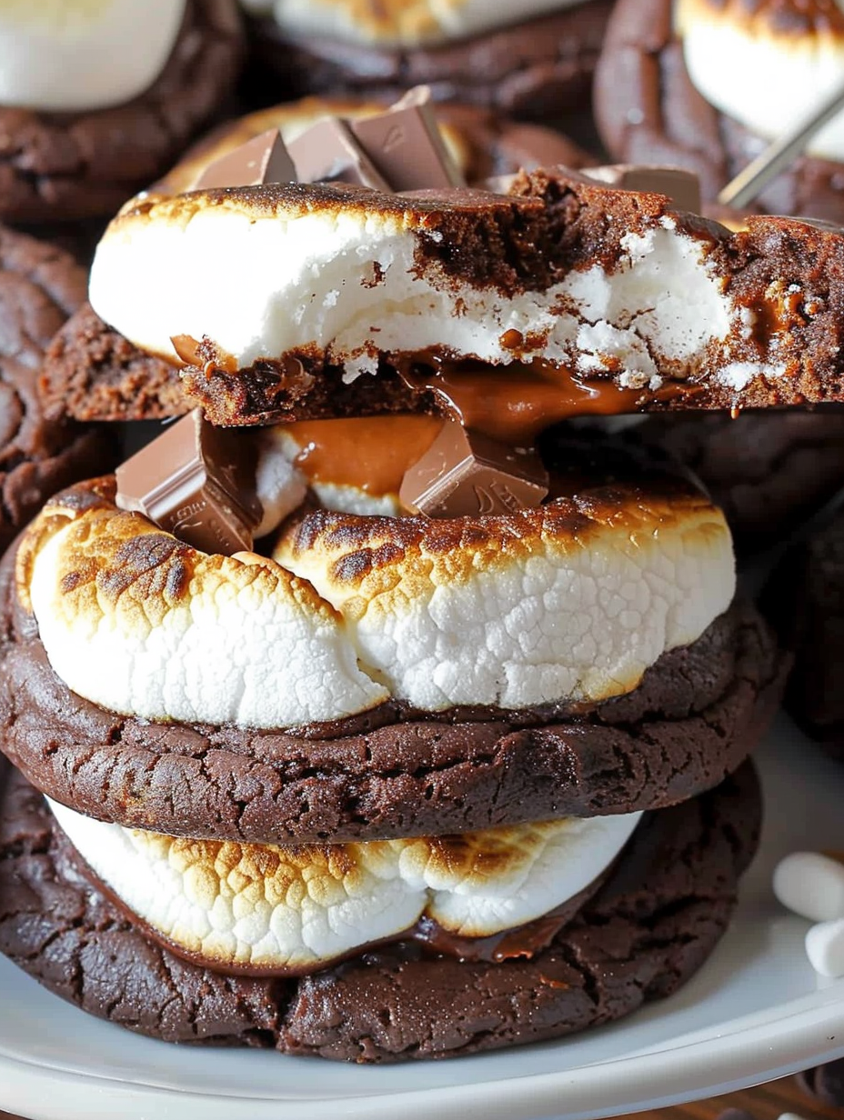 Freshly baked hot cocoa cookies on a tray