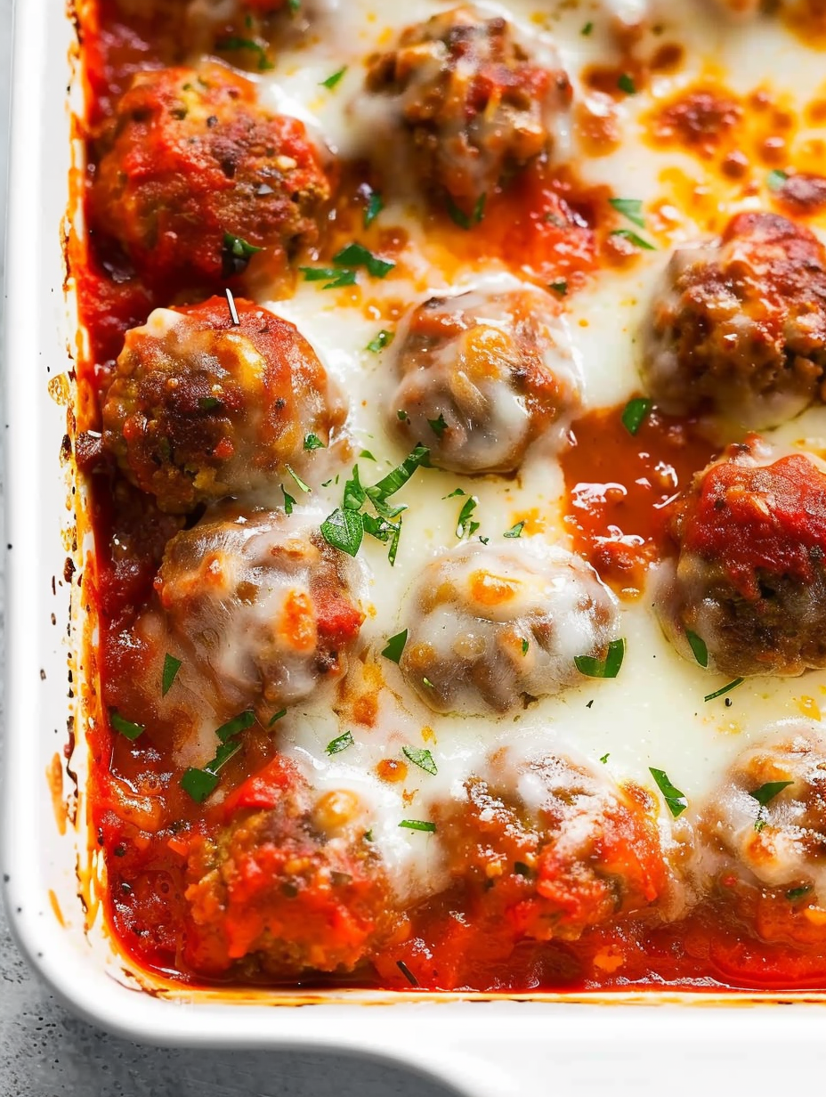 Cheesy Bake Meatballs