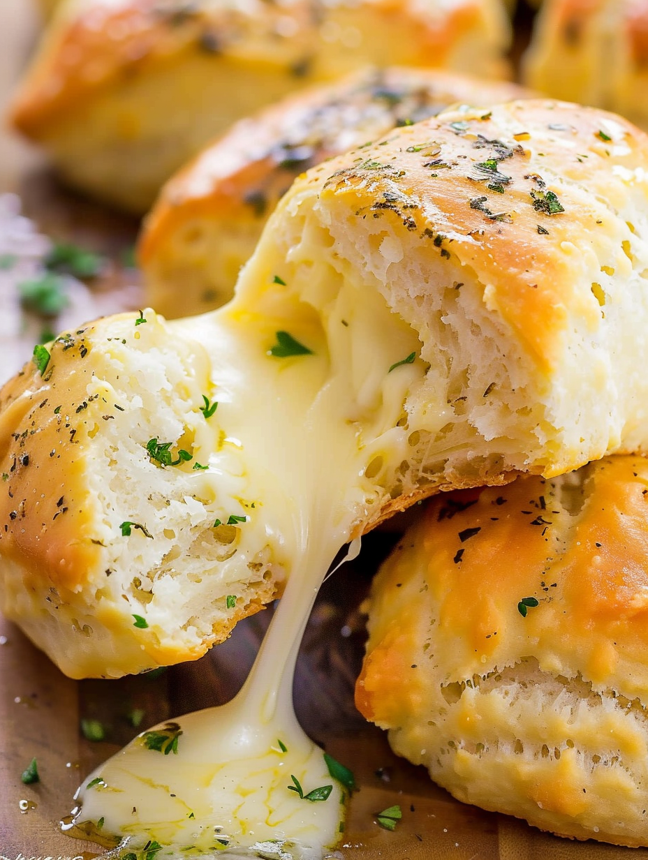 Cheese biscuits on baking sheet