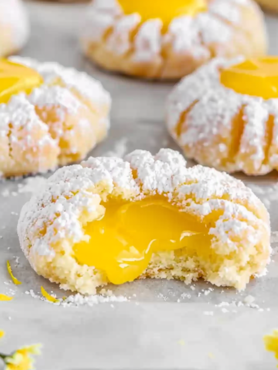 Lemon Curd Thumbprint Cookies