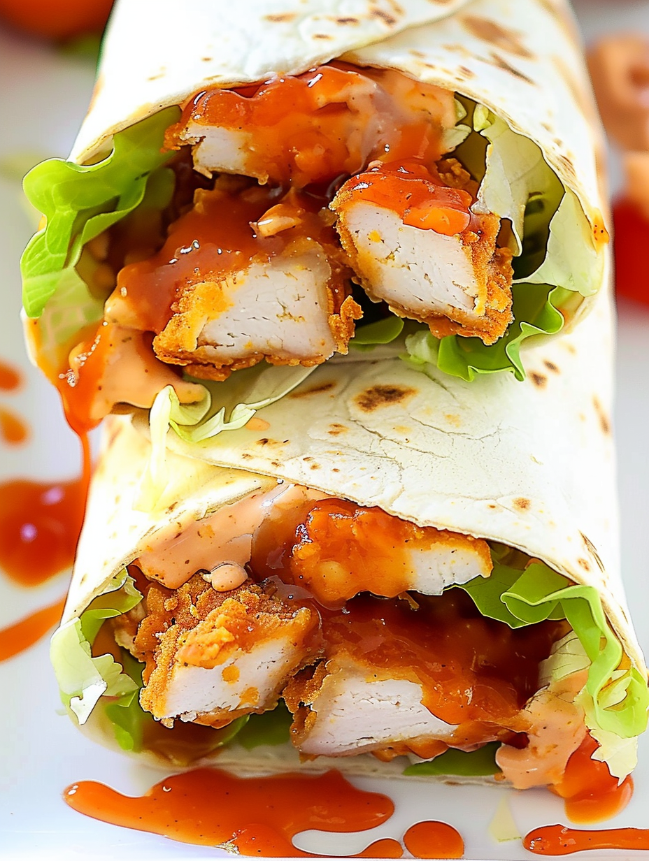 Sticky Chicken Finger Wraps