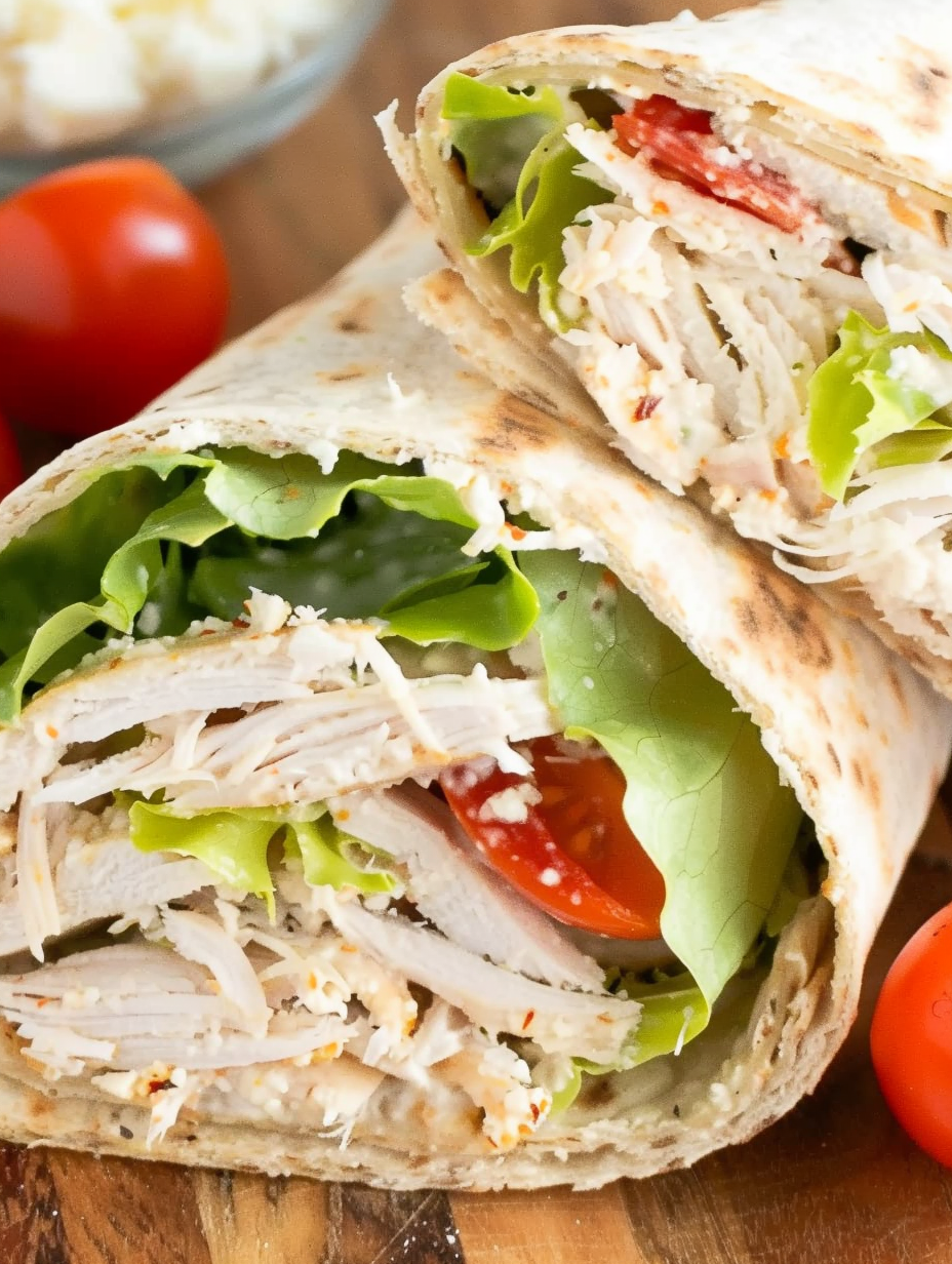 Chicken Caesar Salad Wraps
