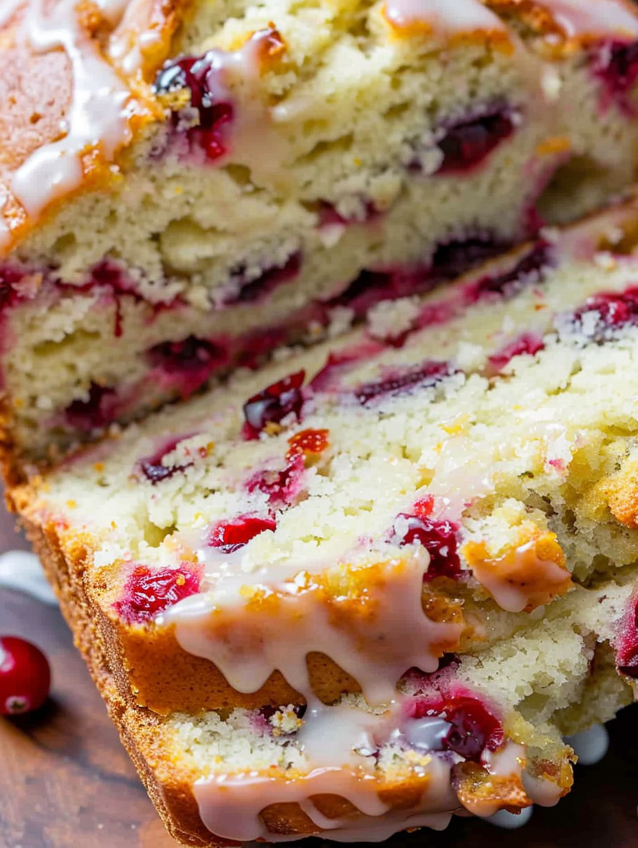 Cranberry Bread with Orange Glaze