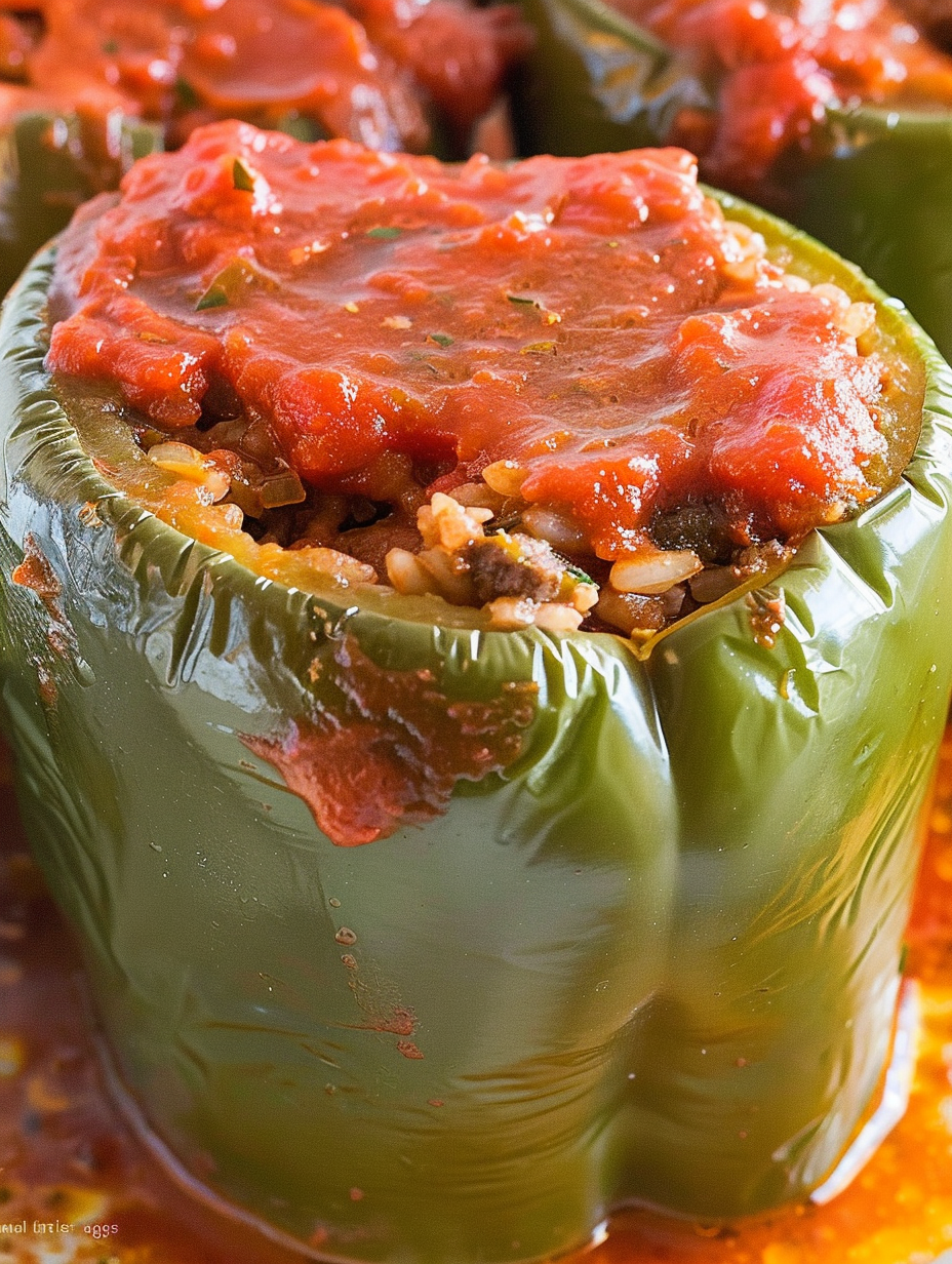 Classic Beef and Rice Stuffed Peppers