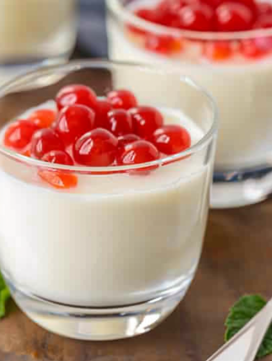 Cream Cheese Panna Cotta Close-up