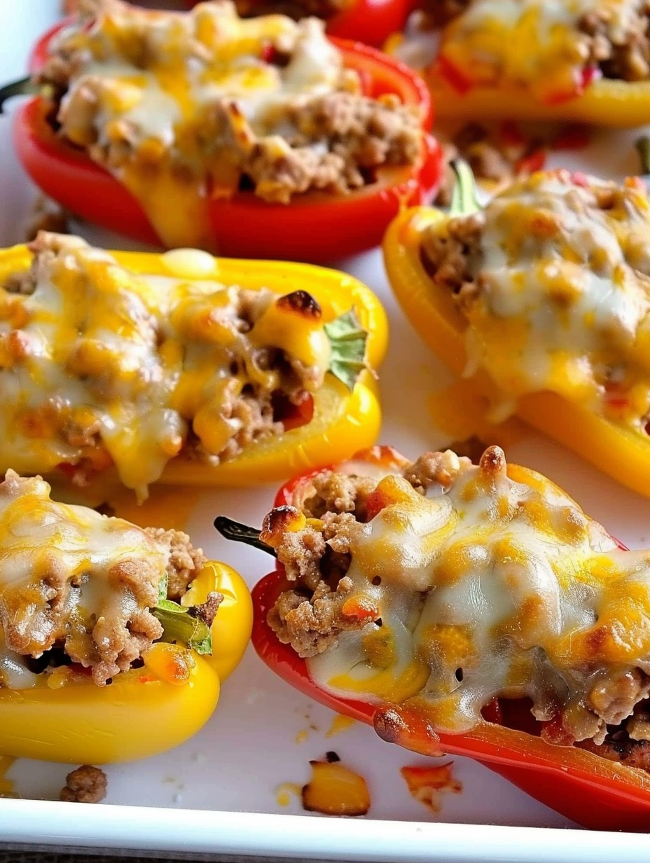 Skinny Bell Pepper Nacho Boats