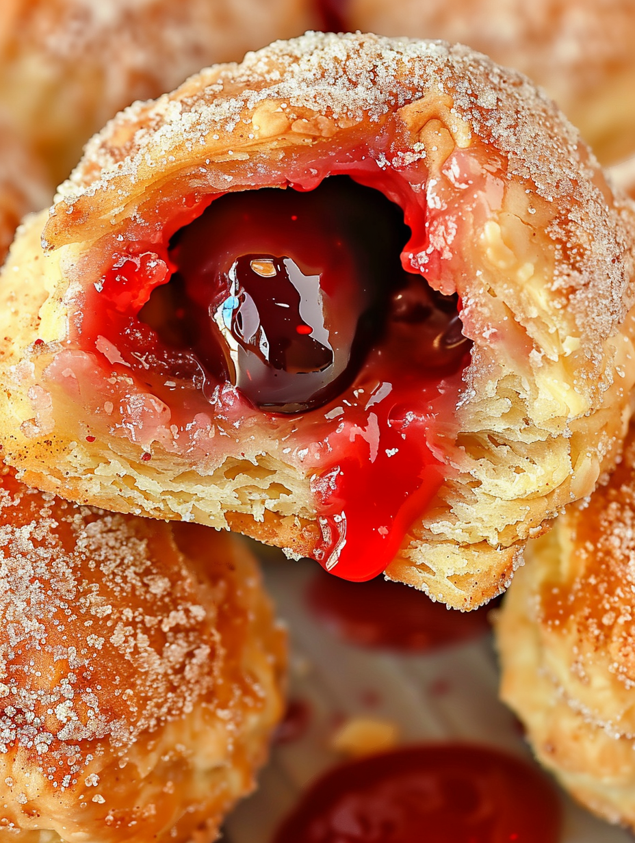 Cooked Cherry Pie Bombs plated
