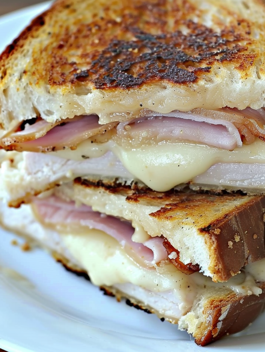 Chicken Cordon Bleu Grilled Cheese