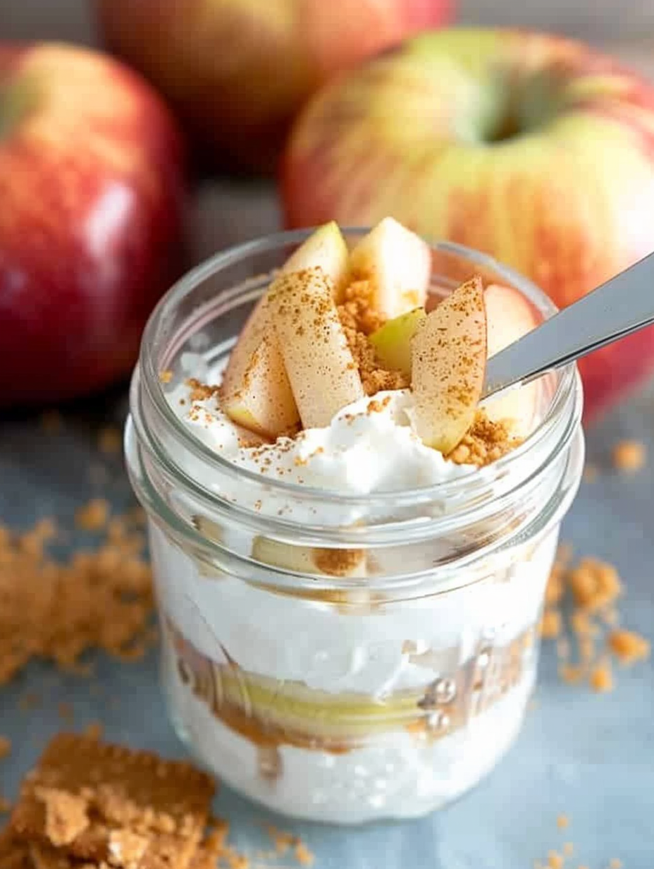 No Bake Apple Pie Cheesecake In A Jar