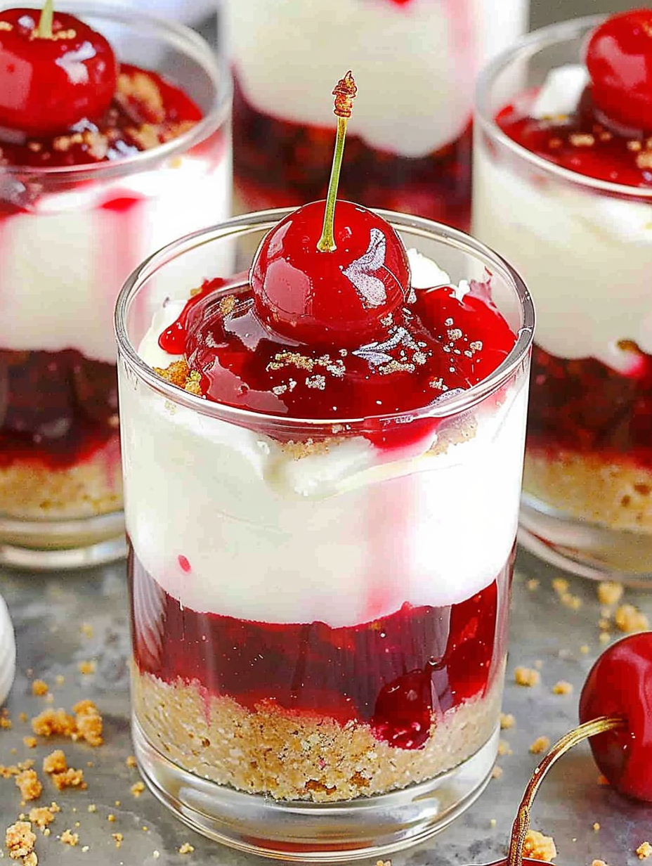 No-Bake Cherry Cheesecake Parfaits (Easy to Make)