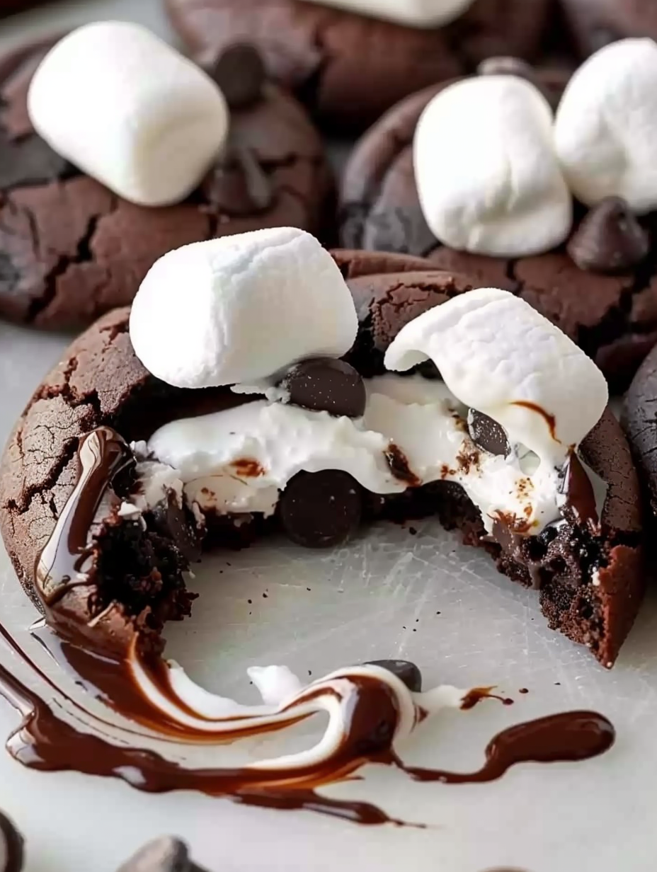 Double Chocolate Marshmallow Cookies