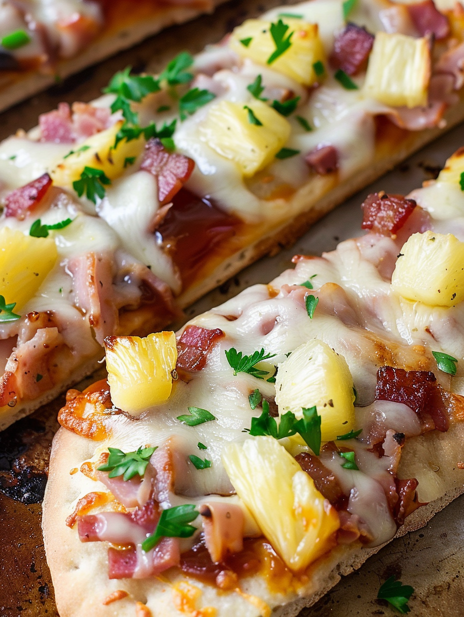 BBQ Hawaiian Flatbread Pizzas
