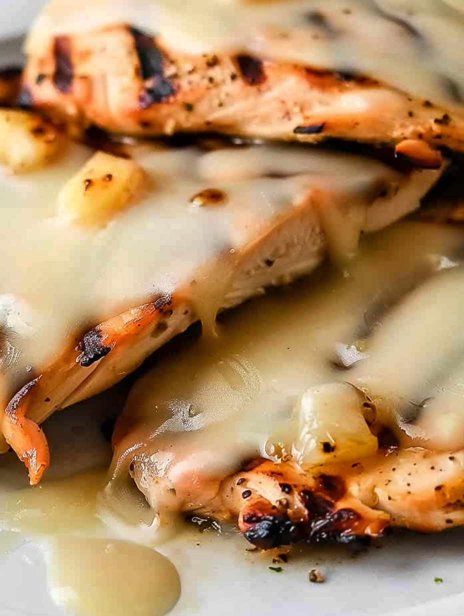 Grilled Hawaiian Chicken Sandwich with pineapple ring and melted cheese