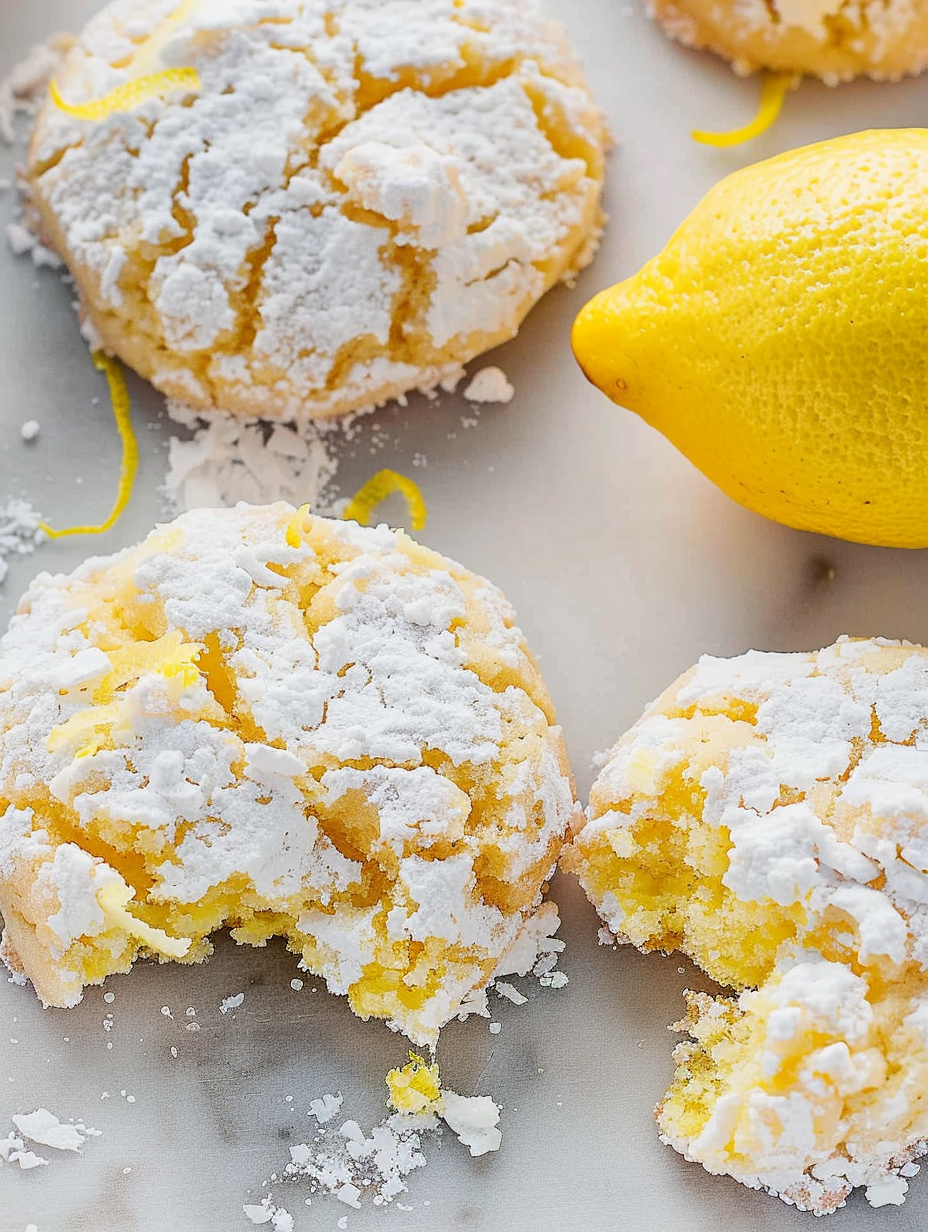 Coconut Lemon Crackle Cookie