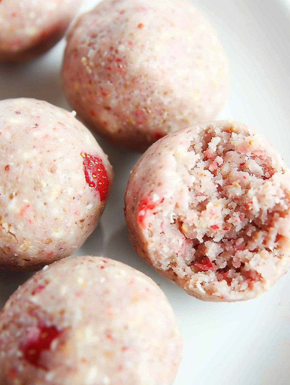 3-Ingredient Strawberry Protein Balls