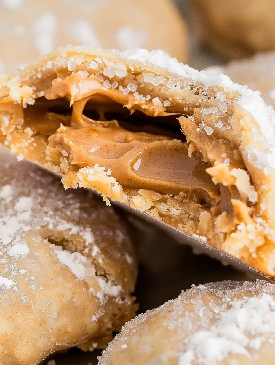 Peanut butter lava cookie fresh from oven