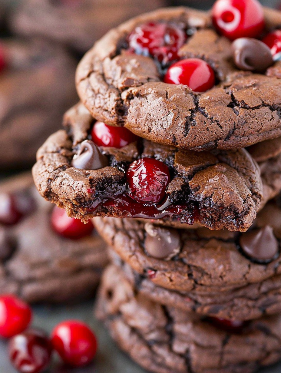 Finished Black Forest cookies on cooling rack