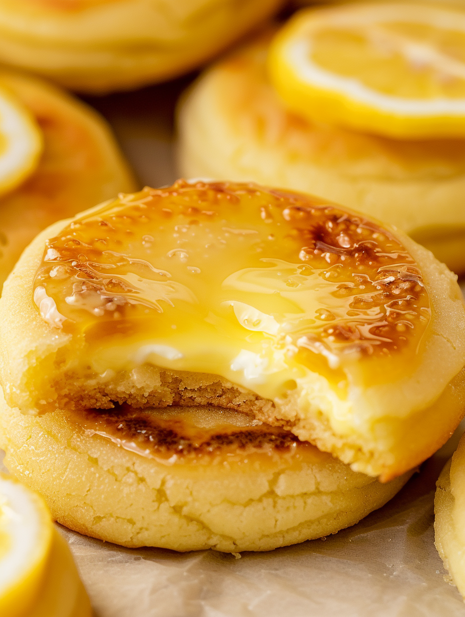Baking sheet of Lemon Crème Brûlée Cookies