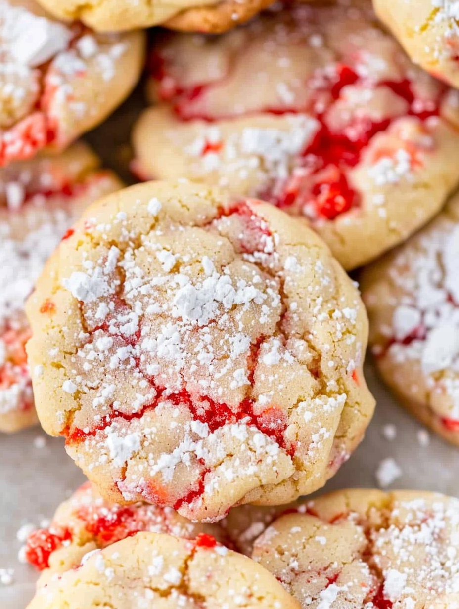 Red Hot Cookies on baking sheet