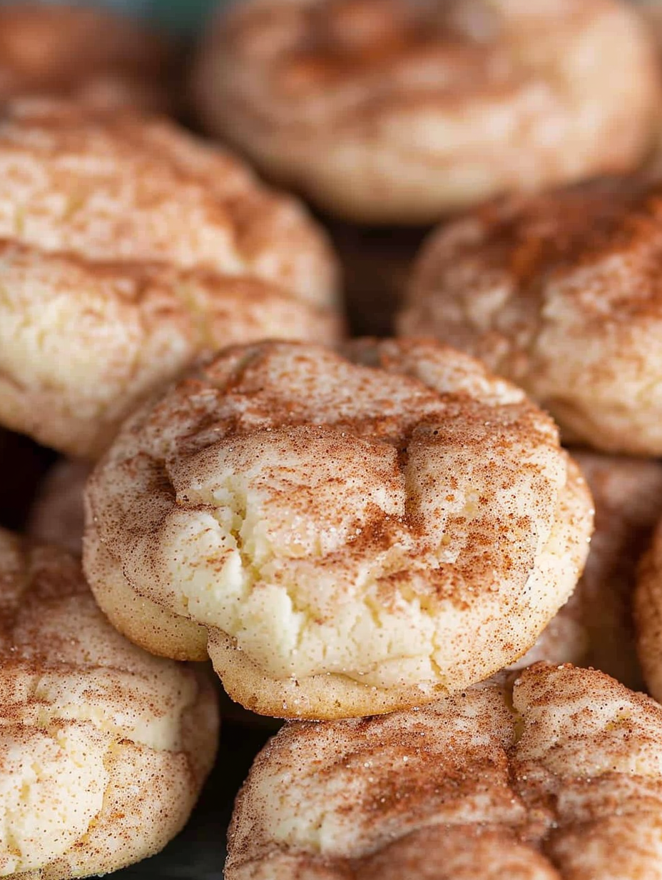 Fresh Cinnamon Cream Cheese Cookies on parchment